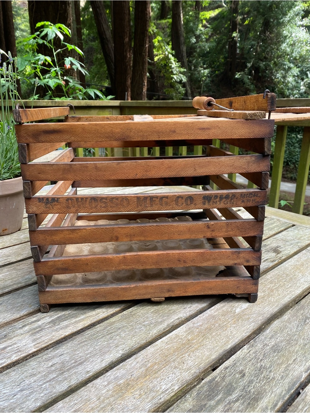 Antique egg crate